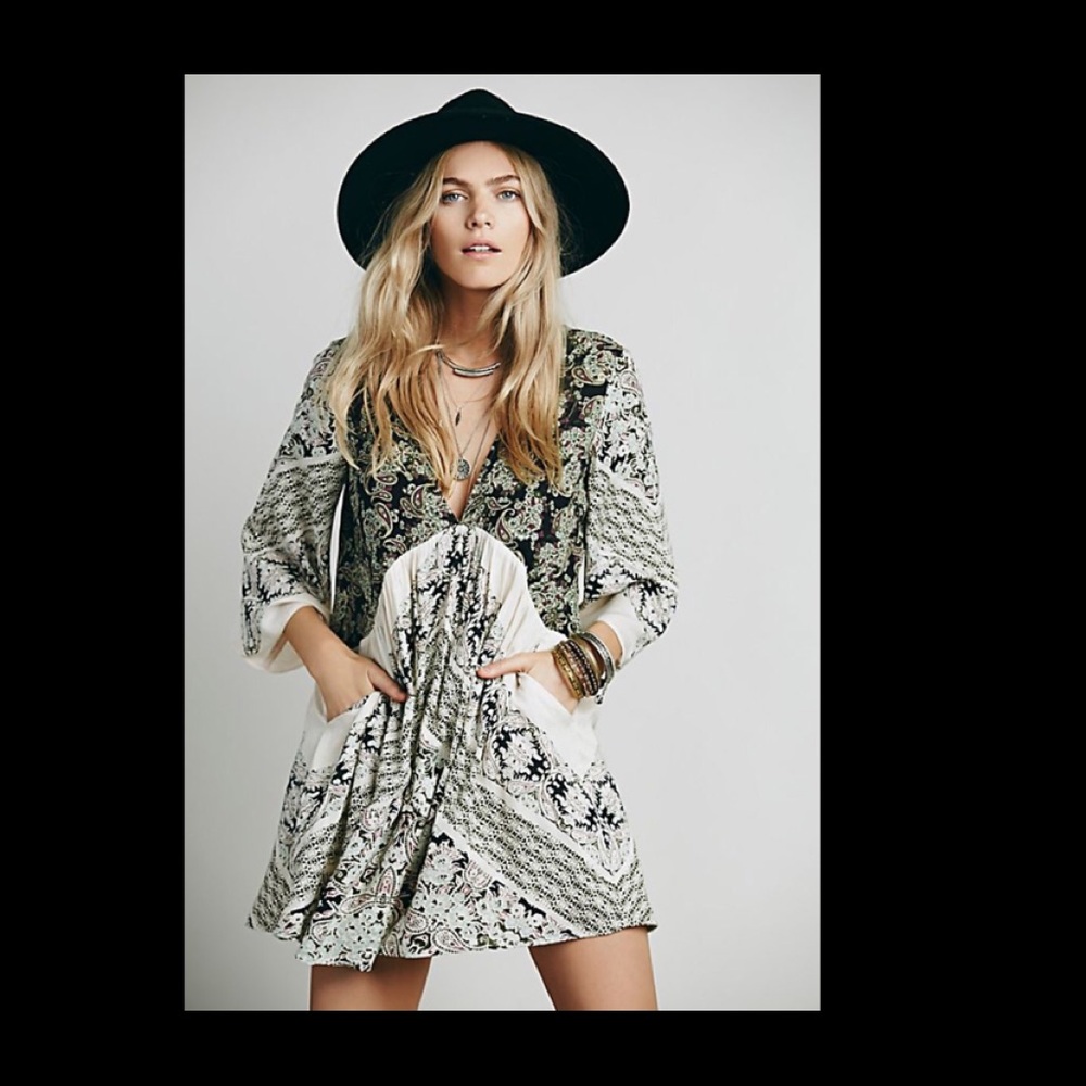 FreePeople Relaxed Boho Wedding Guest Pocket Dress